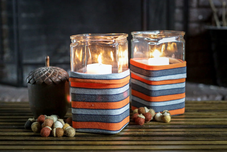 DIY hurricane candle wraps