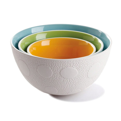 textured nesting bowls