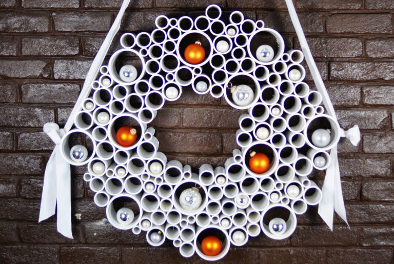 pvc pipe wreath diy