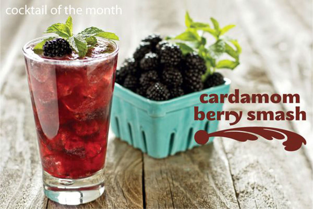 cardamom berry smash cocktail recipe
