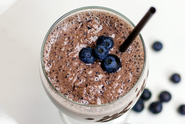 healthy chocolate blueberry smoothie recipe
