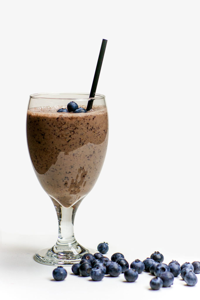 healthy chocolate blueberry smoothie recipe