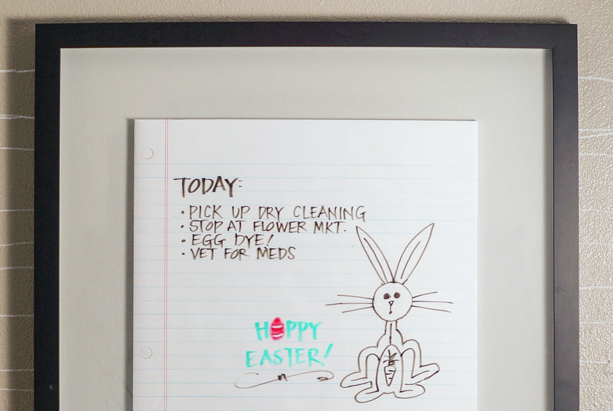 Art You Can Do DIY Dry Erase Board today's nest