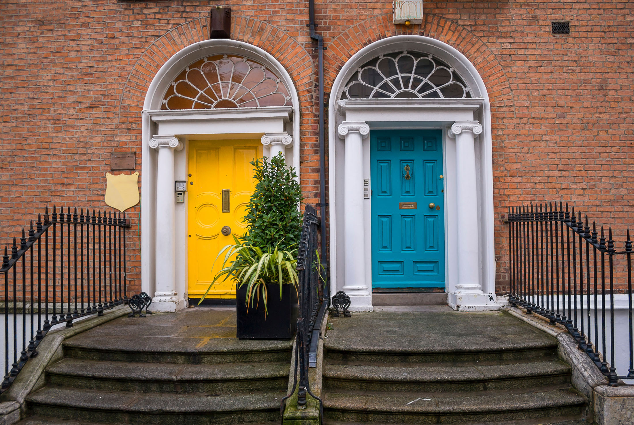 the colorful doors of dublin, ireland