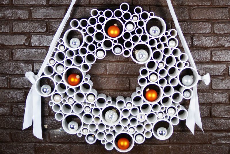 pvc pipe wreath diy