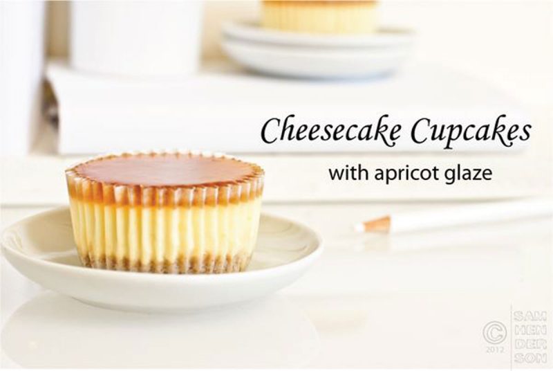 cheesecake cupcakes with apricot glaze recipe