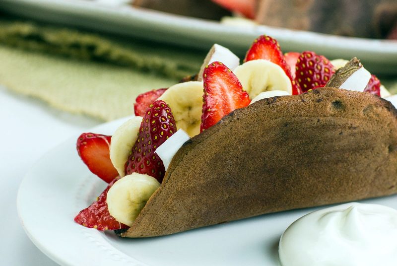 fruit filled chocolate taco recipe