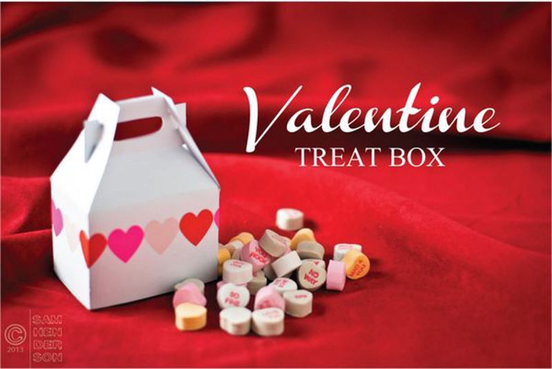 valentine gift box printable template
