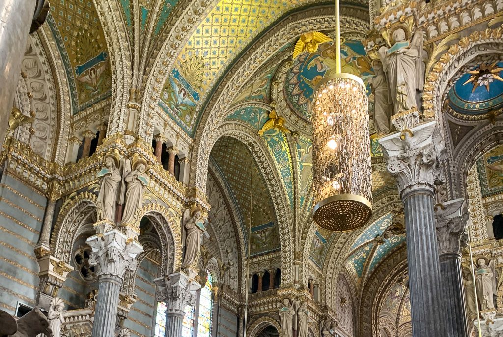 fourvière basilica interior, lyon france