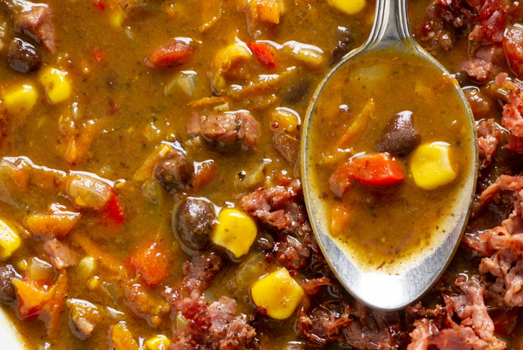 black bean and pastrami soup recipe