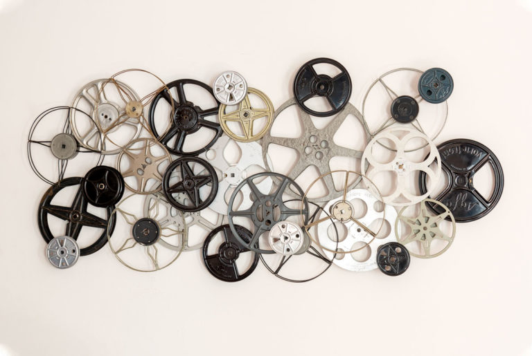 how to make wall art from vintage film reels