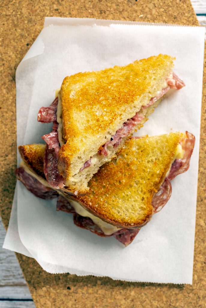 salami and gouda grilled cheese